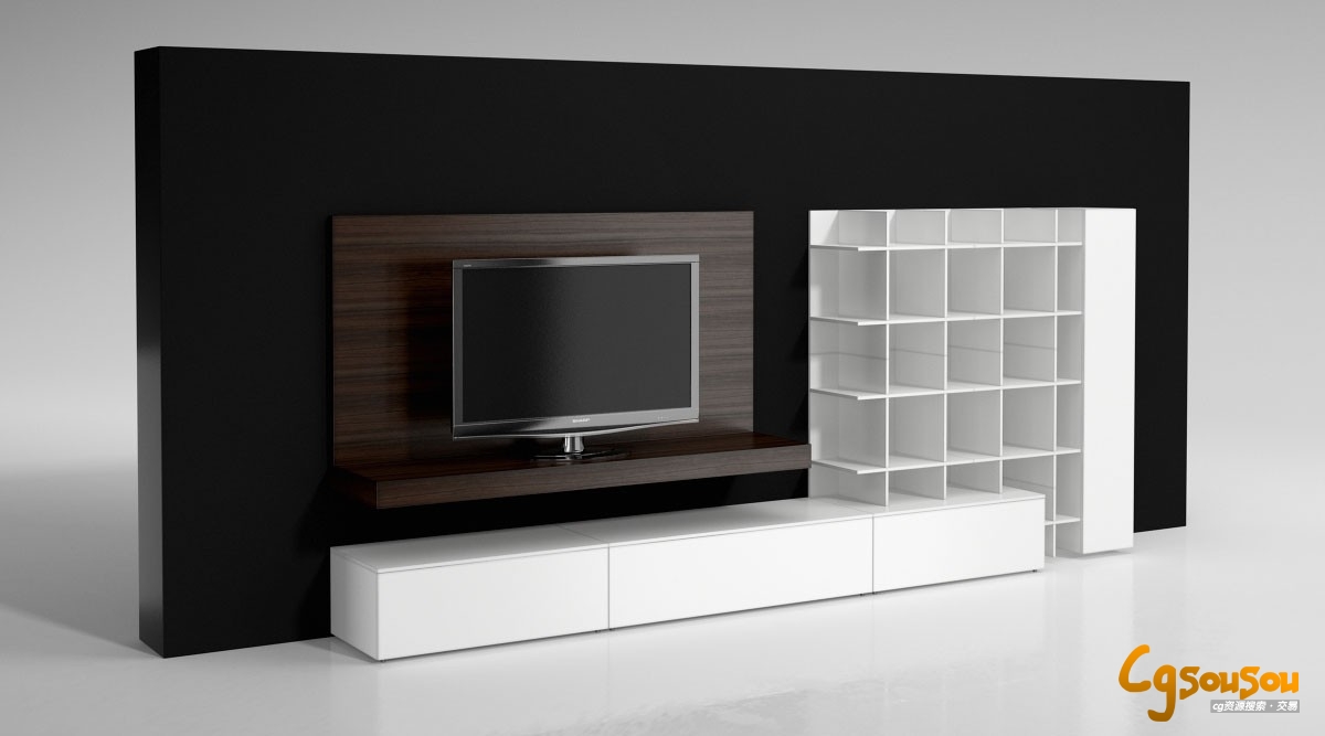 电视柜，电视背景墙，音响，电视机，客厅电视柜
