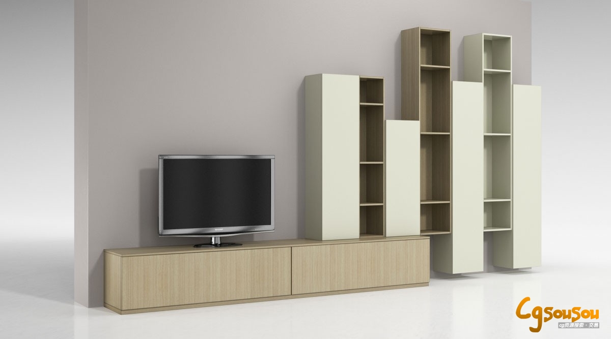 电视柜，电视背景墙，音响，电视机，客厅电视柜